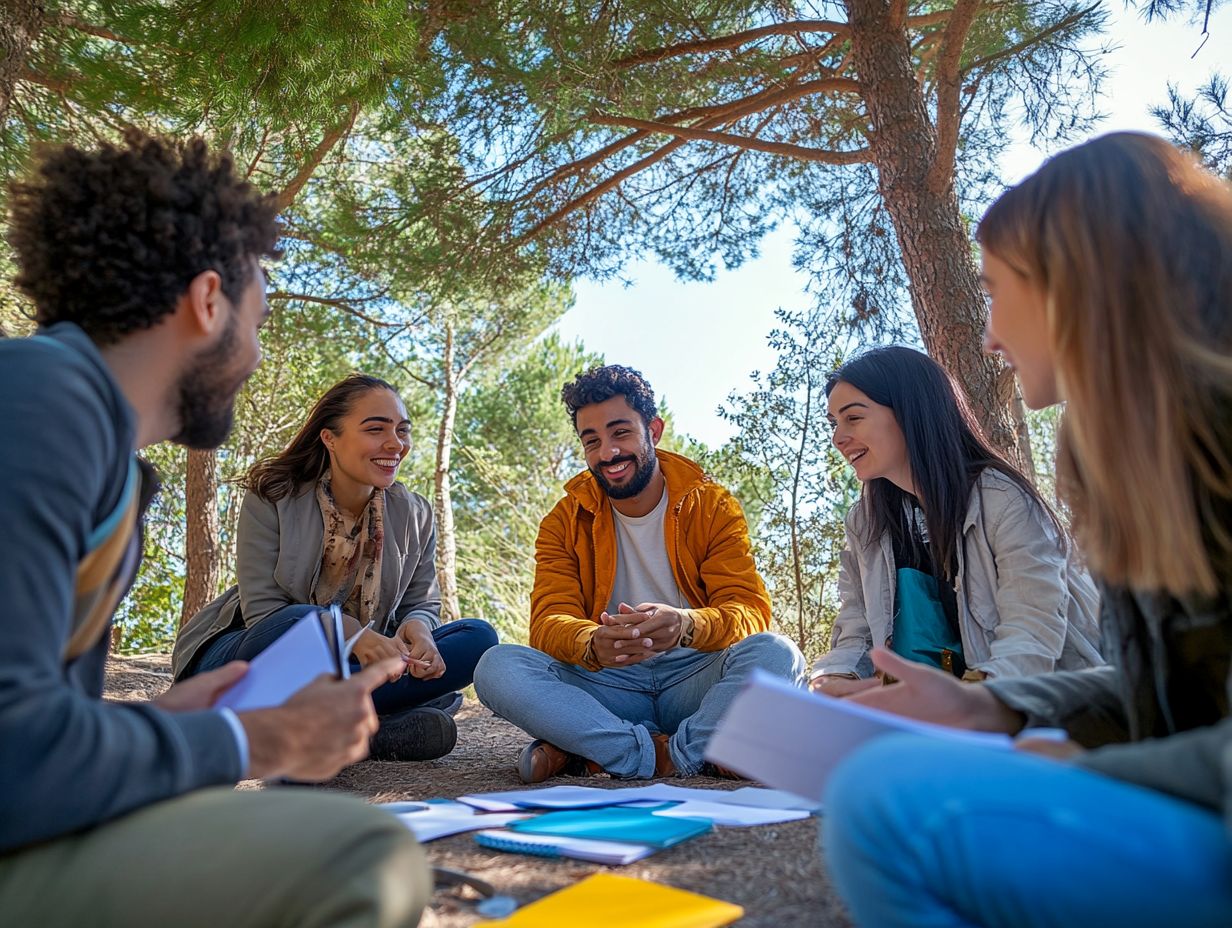 Participants preparing for a team-building session