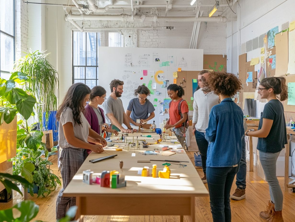 A team collaborating on a project